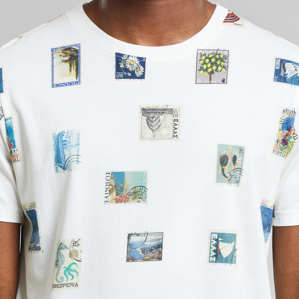 T-shirt Stockholm Stamps Off White