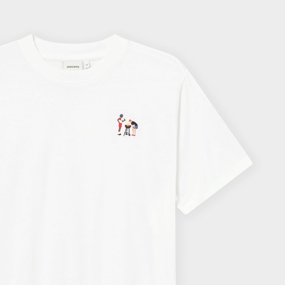 T-shirt Stockholm BBQ Emb White