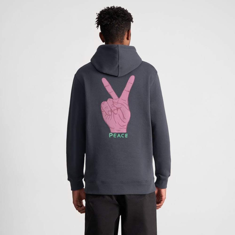 Hoodie Falun World Peace Charcoal