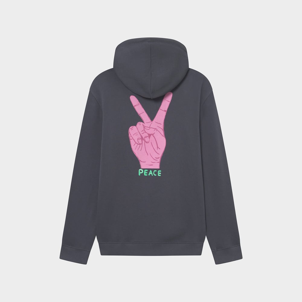 Hoodie Falun World Peace Charcoal