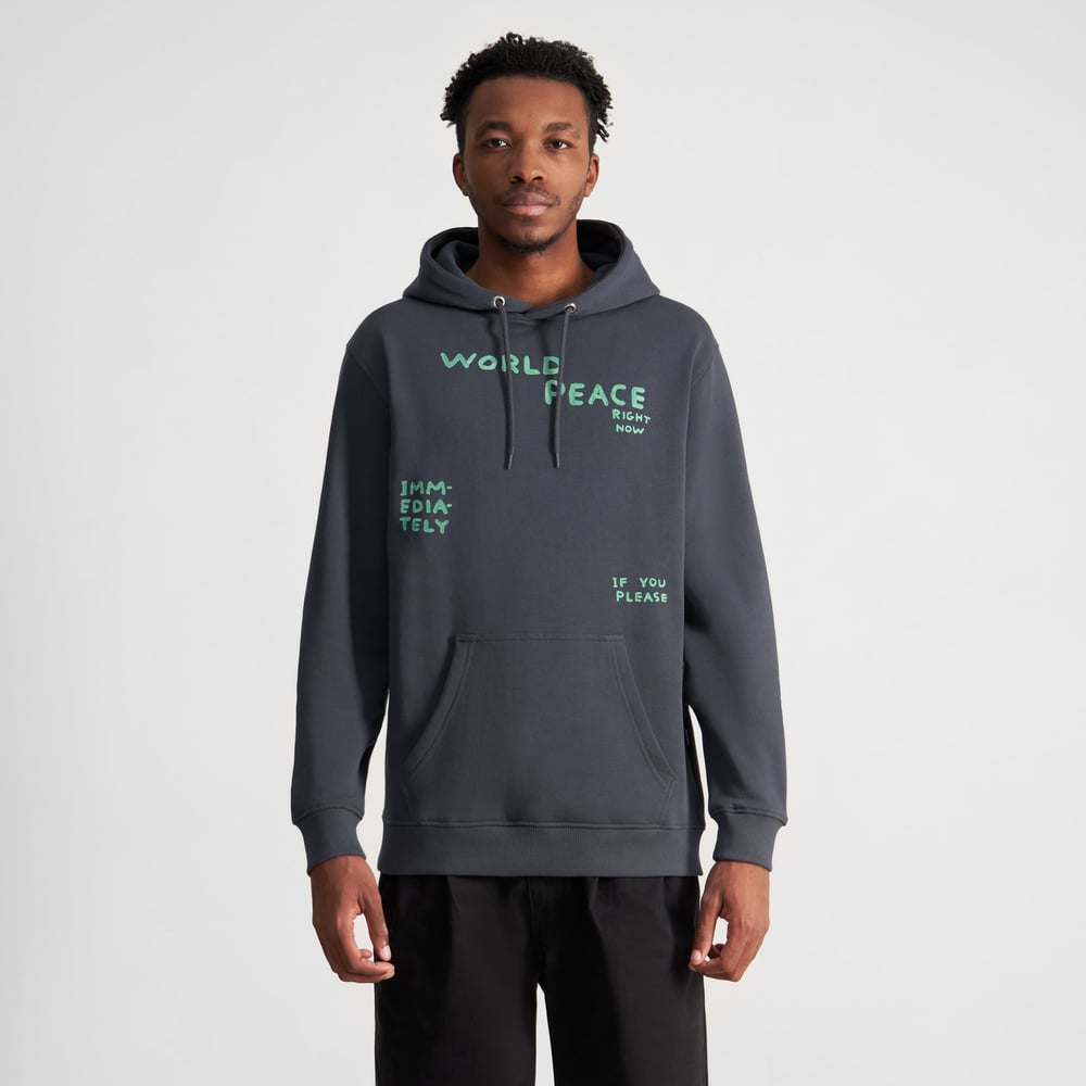 Hoodie Falun World Peace Charcoal