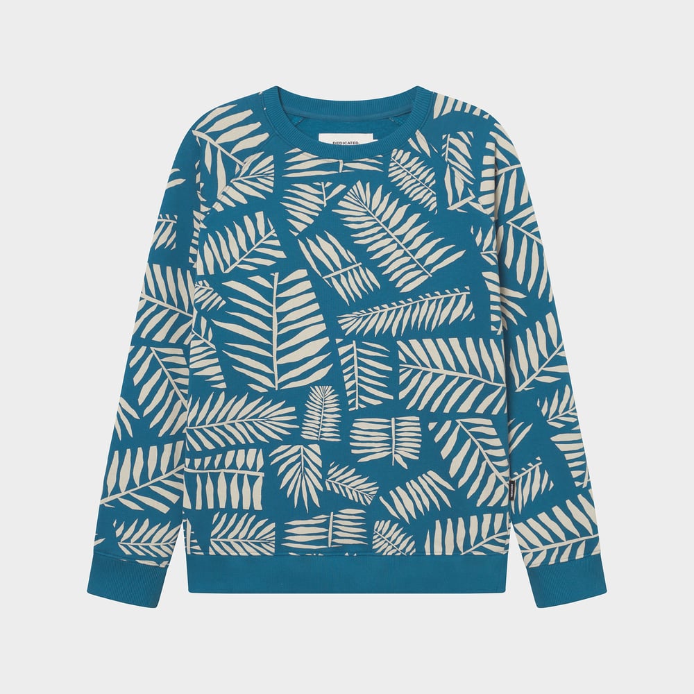Sweatshirt Malmoe Cut Leaf Midnight Blue