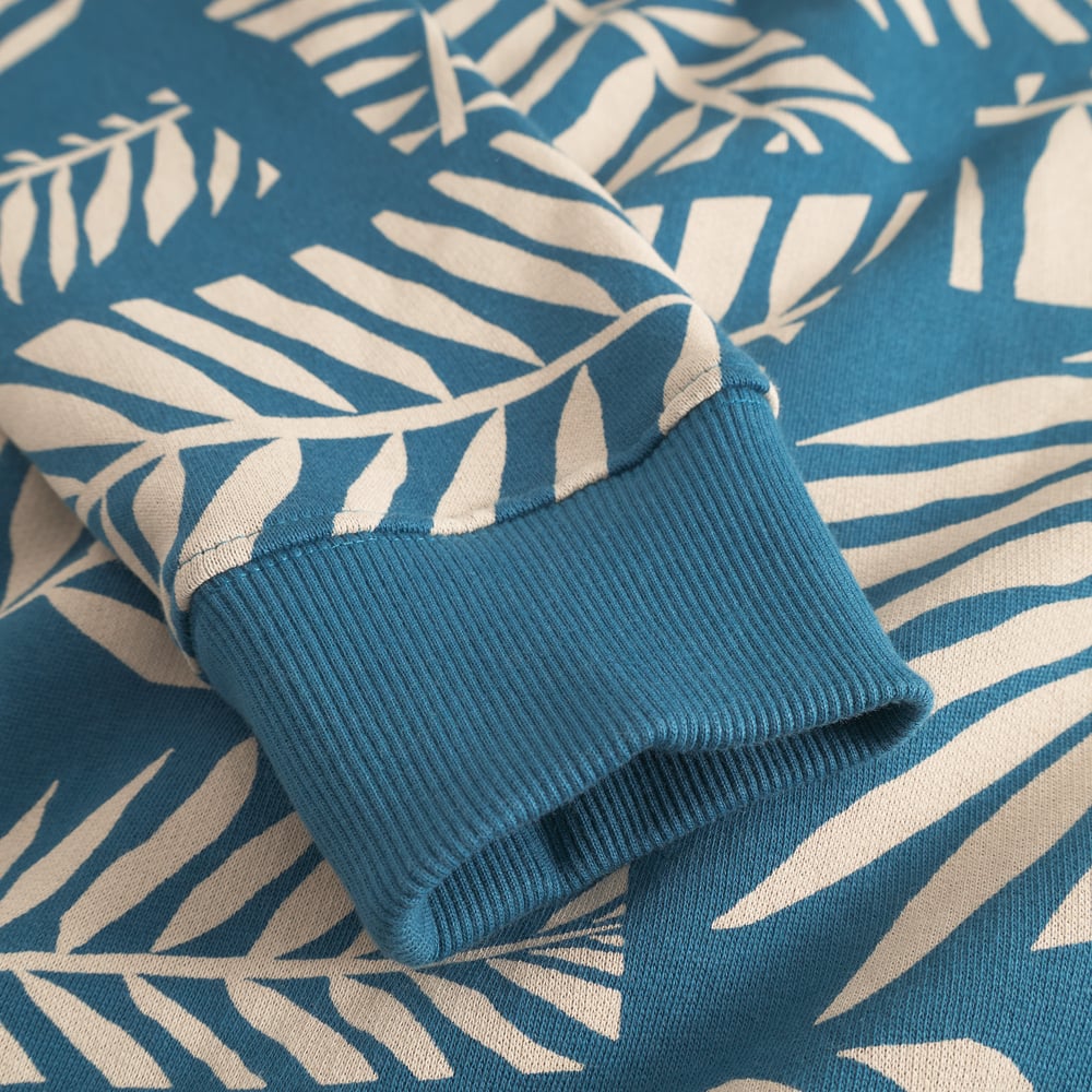 Sweatshirt Malmoe Cut Leaf Midnight Blue