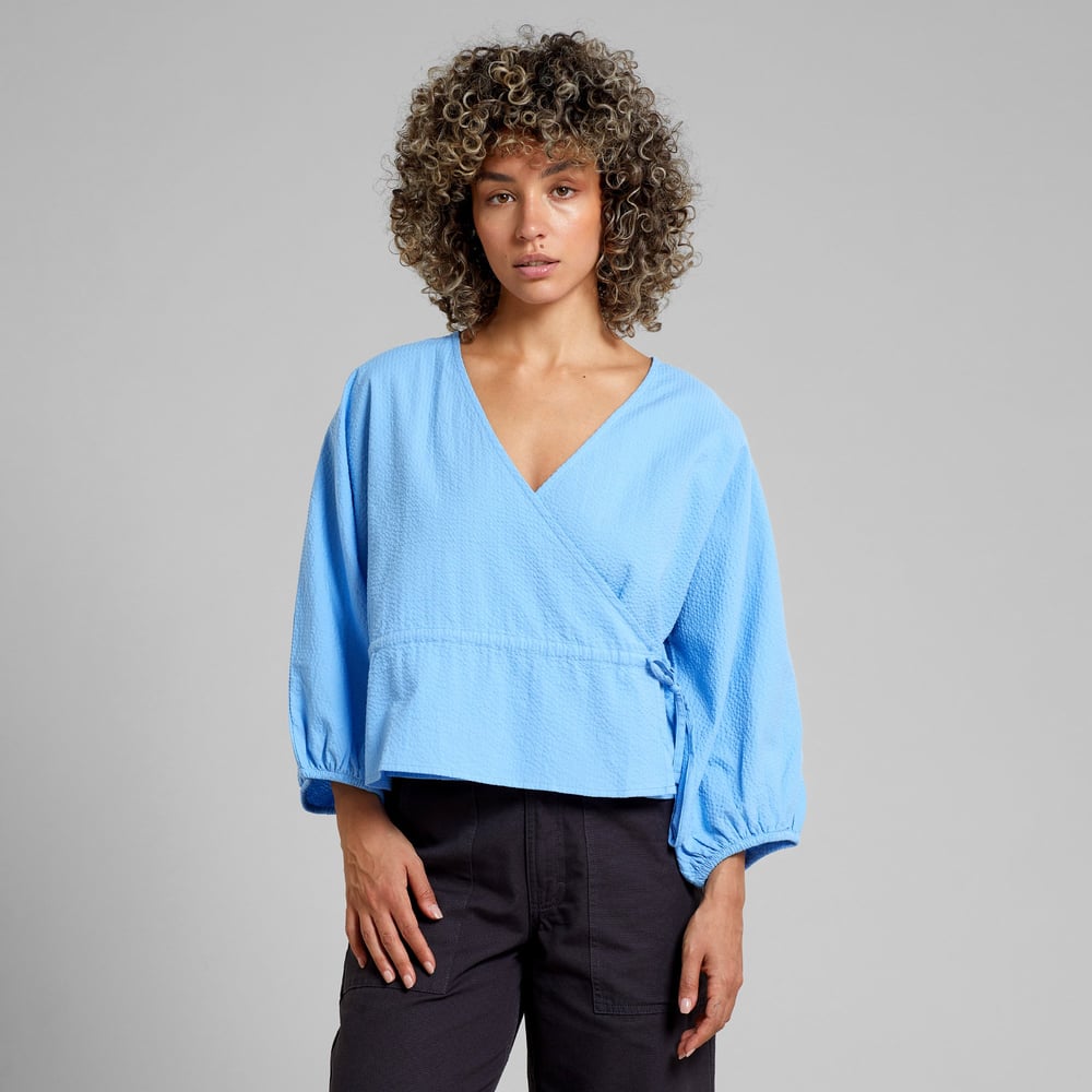 Wrap Top Rosenvik Della Blue