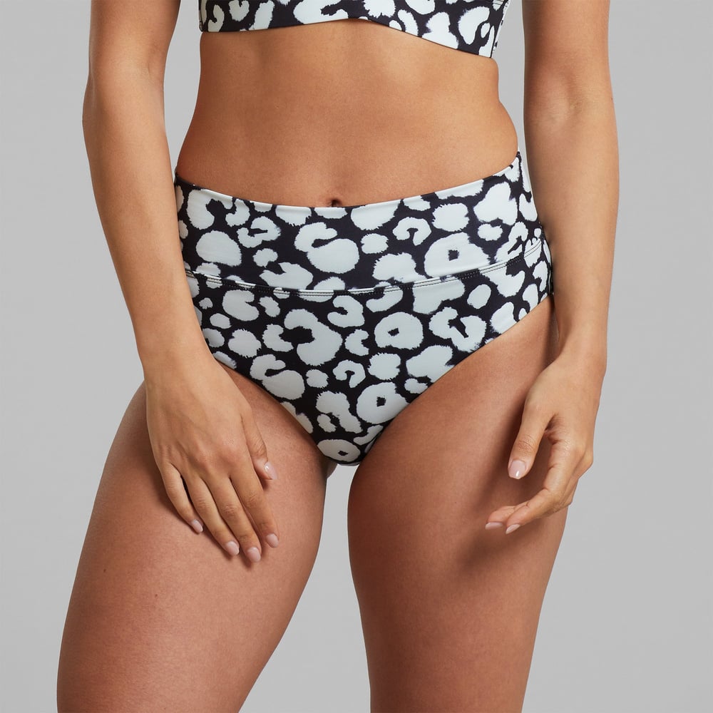 Bikini Pants Slite Painted Leopard Black