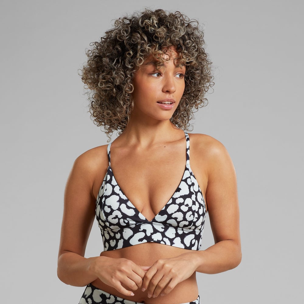 Bikini Top Alva Painted Leopard Black