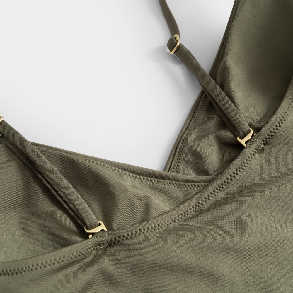 Wrap Swimsuit Klinte Leaf Green