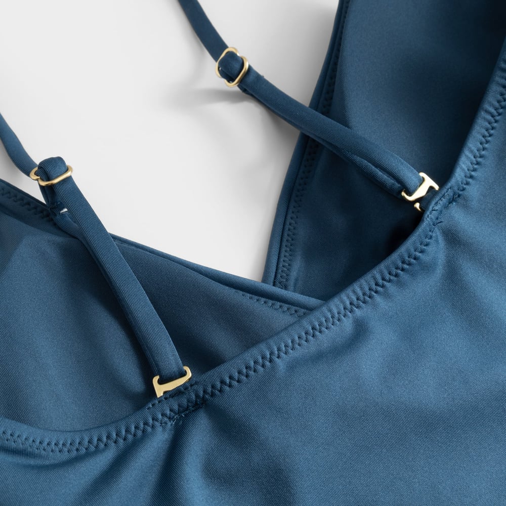 Wrap Swimsuit Klinte Majolica Blue