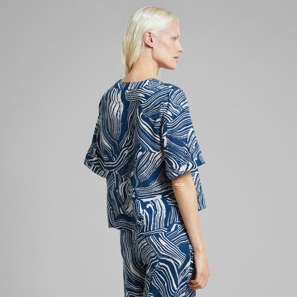 Blouse Odense Clay Swirl Blue