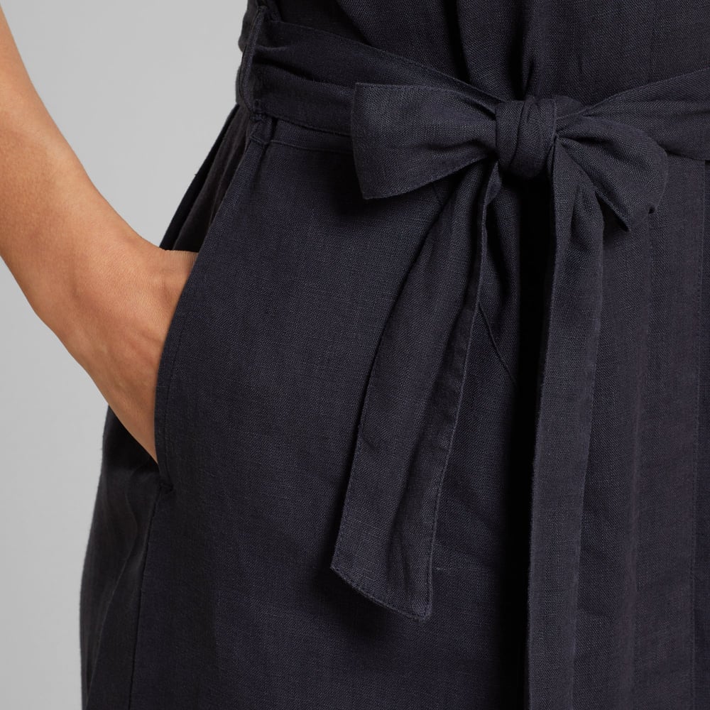 Shirt Dress Orrefors Linen Phantom Black