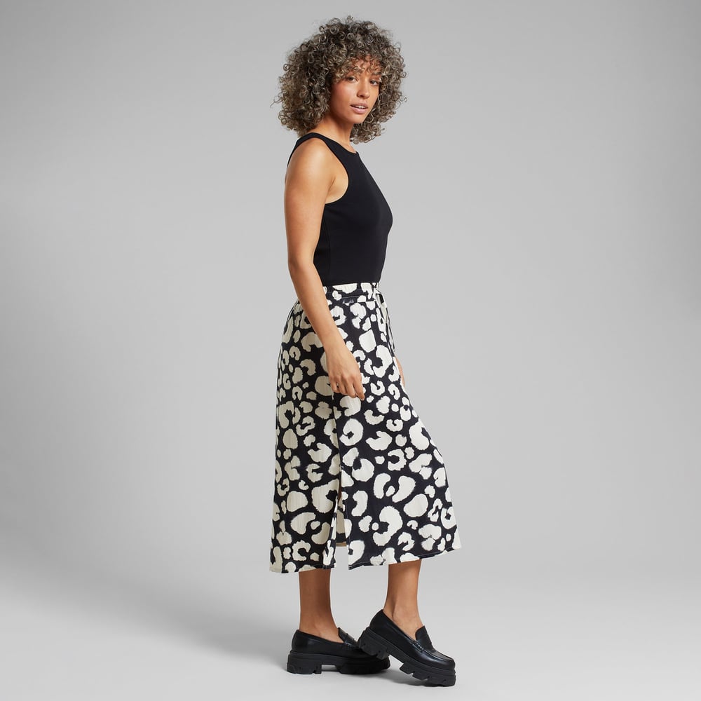 Skirt Klippan Painted Leopard Black