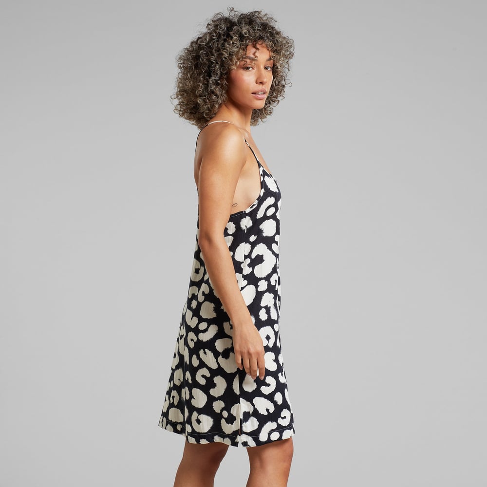 Strap Dress Kulla Painted Leopard Black