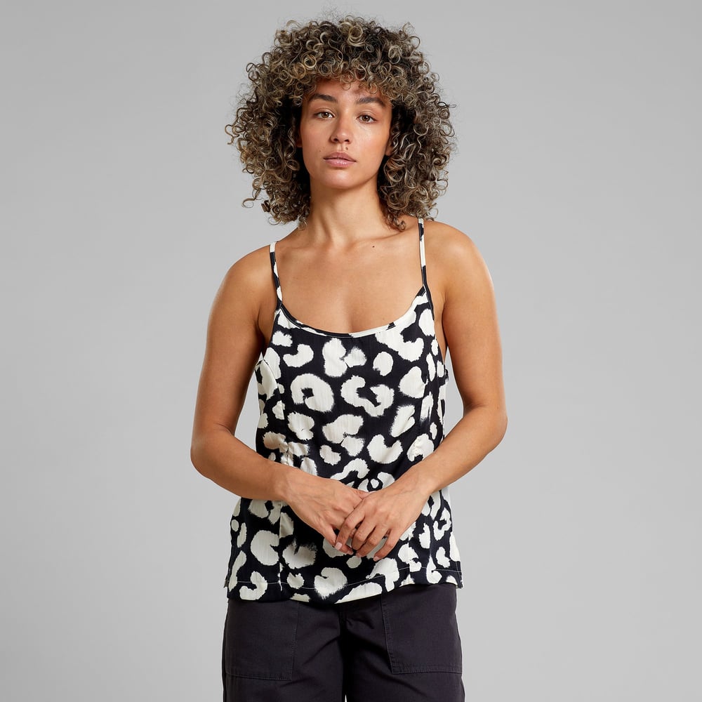 Strap Top Hoby Painted Leopard Black