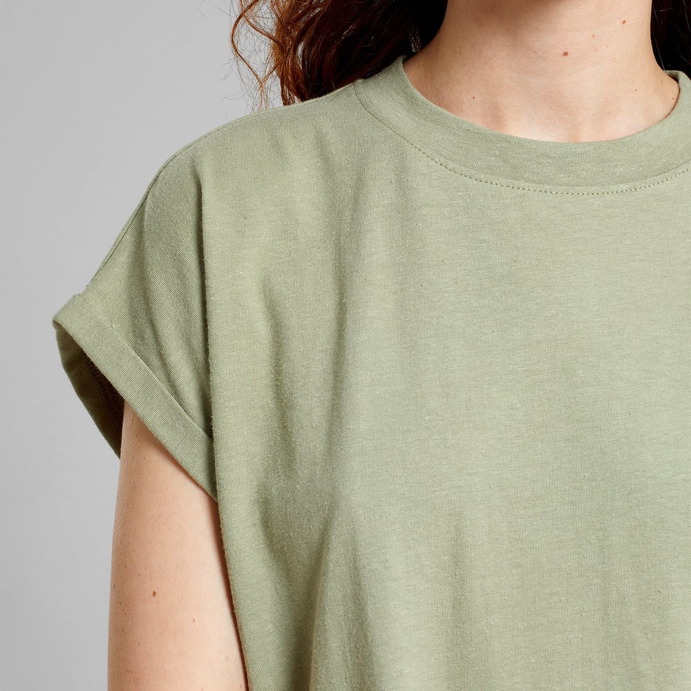 T-shirt Dress Eksta Hemp Tea Green