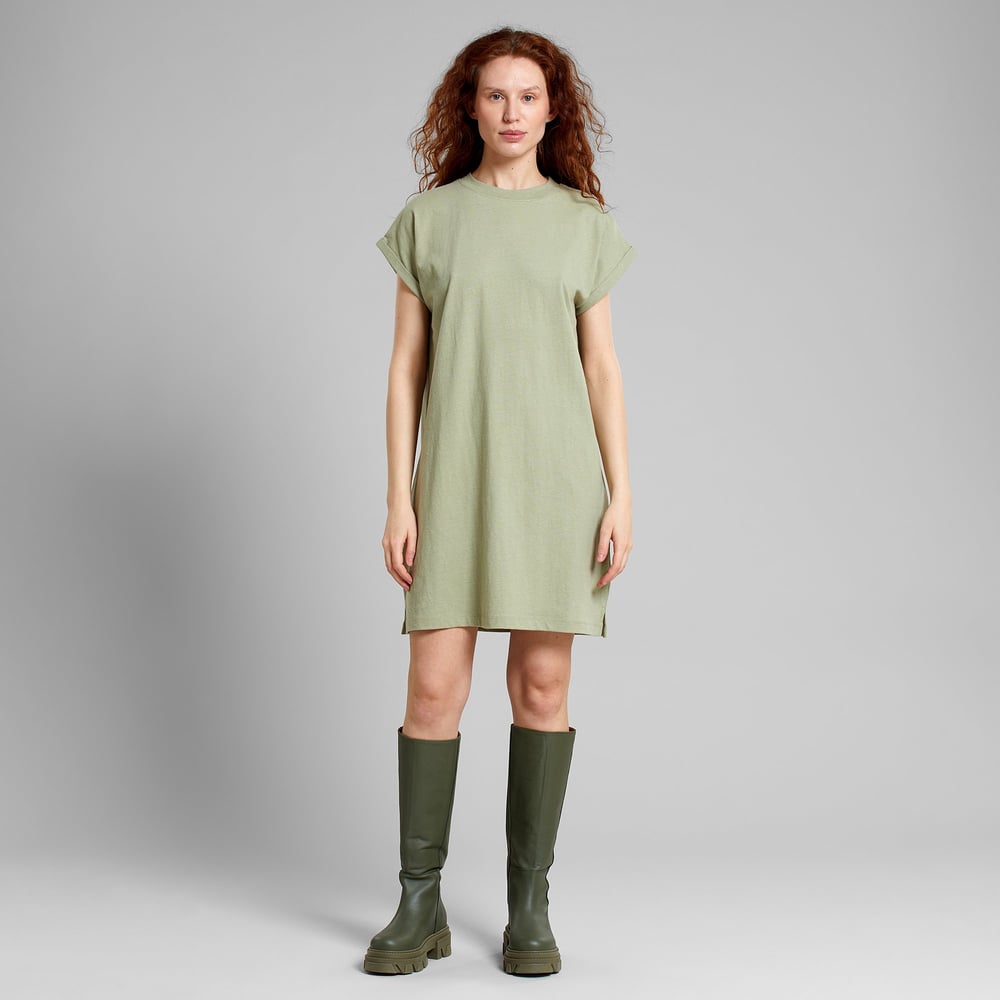 T-shirt Dress Eksta Hemp Tea Green