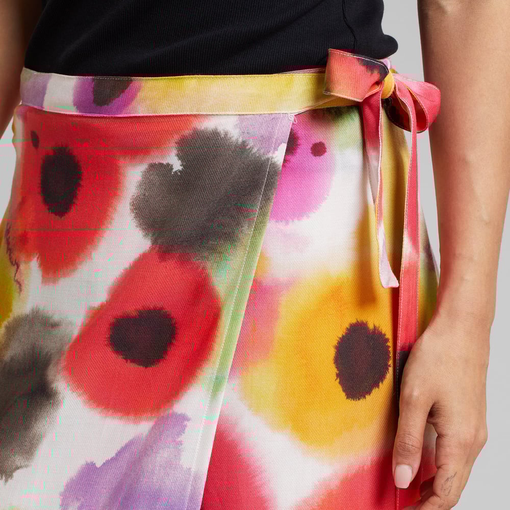 Wrap Skirt Stilleryd Abstract Floral Multi Color