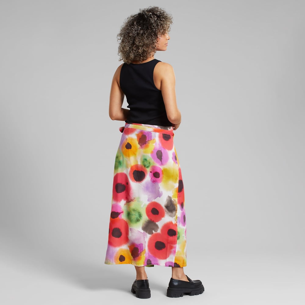 Wrap Skirt Stilleryd Abstract Floral Multi Color