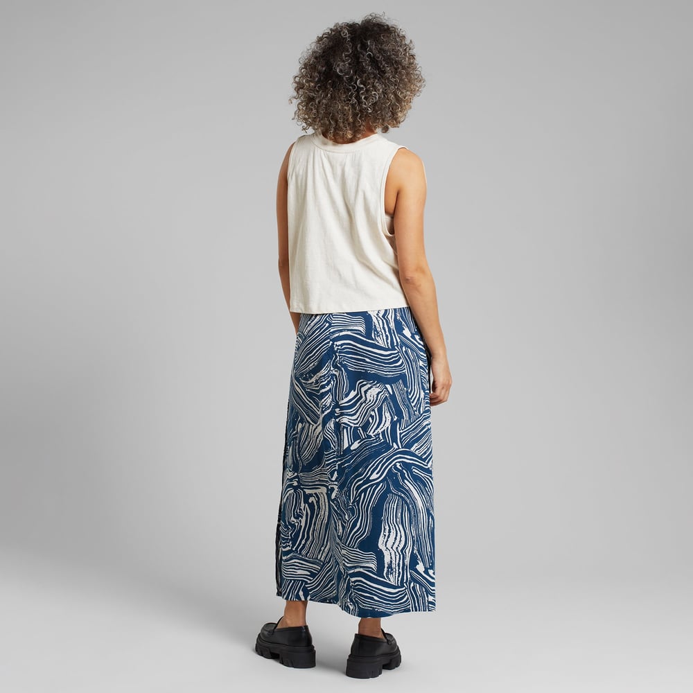 Wrap Skirt Stilleryd Clay Swirl Blue
