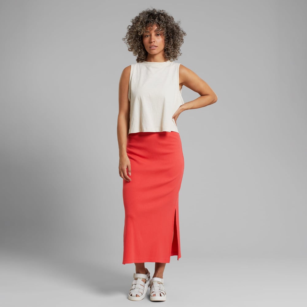 Rib Skirt Kvarnvik Cayenne Red