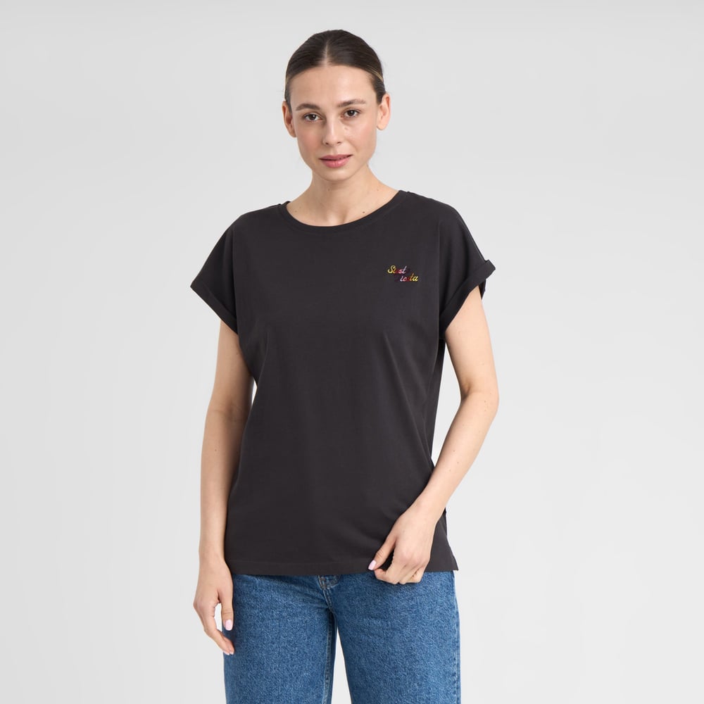 T-shirt Visby Siesta Fiesta Text Charcoal