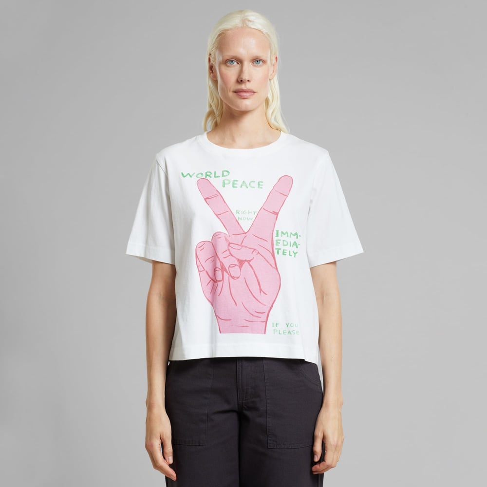 T-shirt Vadstena World Peace White