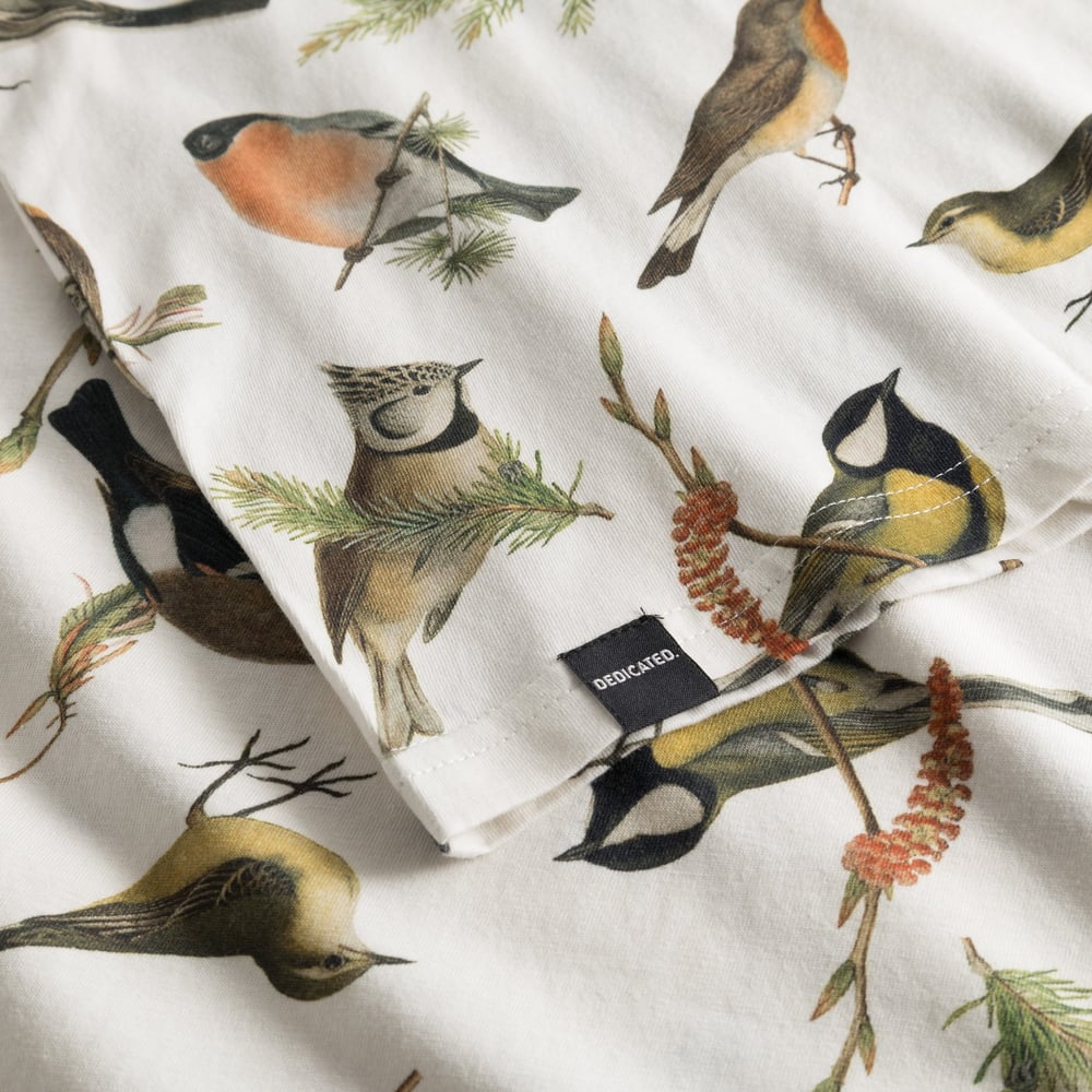 T-shirt Stockholm Autumn Birds Off-White