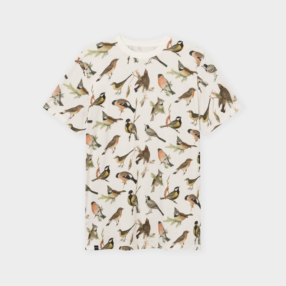 T-shirt Stockholm Autumn Birds Off-White