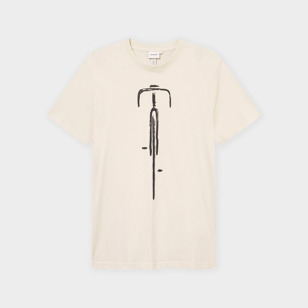 T-shirt Stockholm Bike Front Oat White