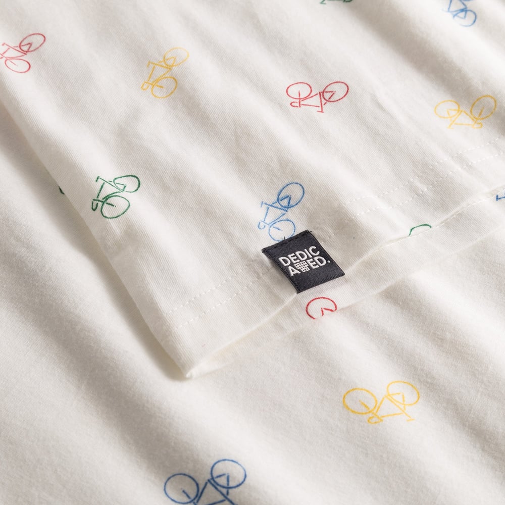 T-shirt Stockholm Bike Pattern Off-White