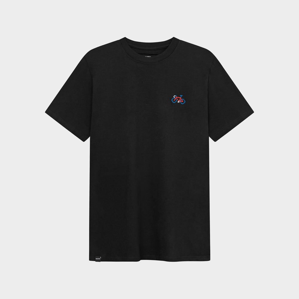 T-shirt Stockholm Stitch Bike Black