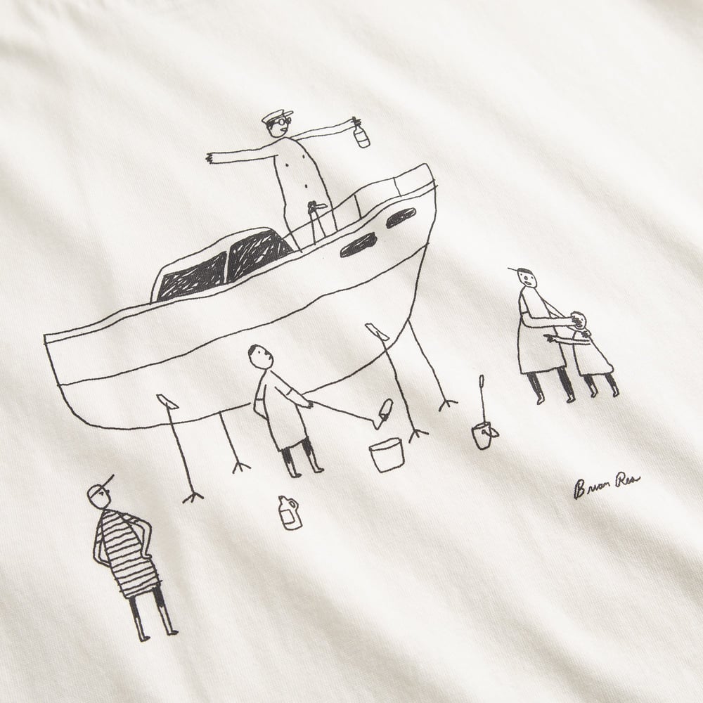 T-shirt Stockholm All Out Boat Off-White