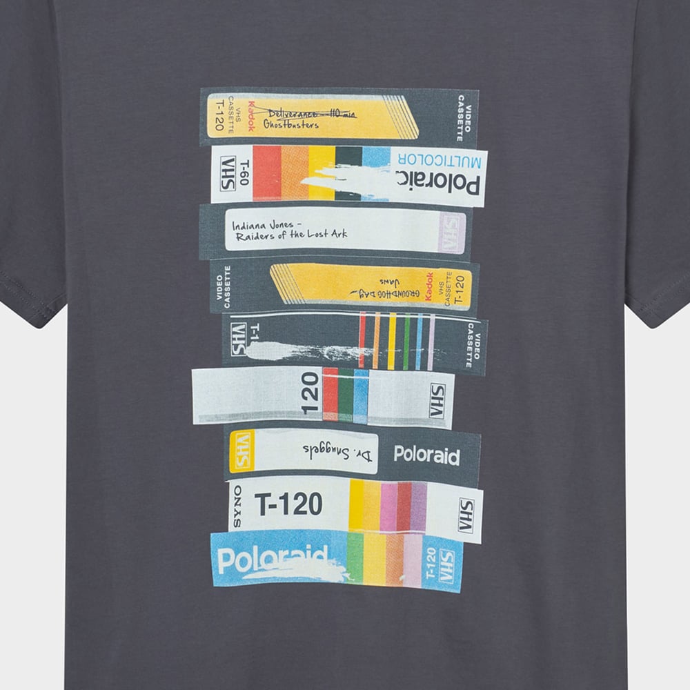 T-shirt Stockholm Video Retro Charcoal