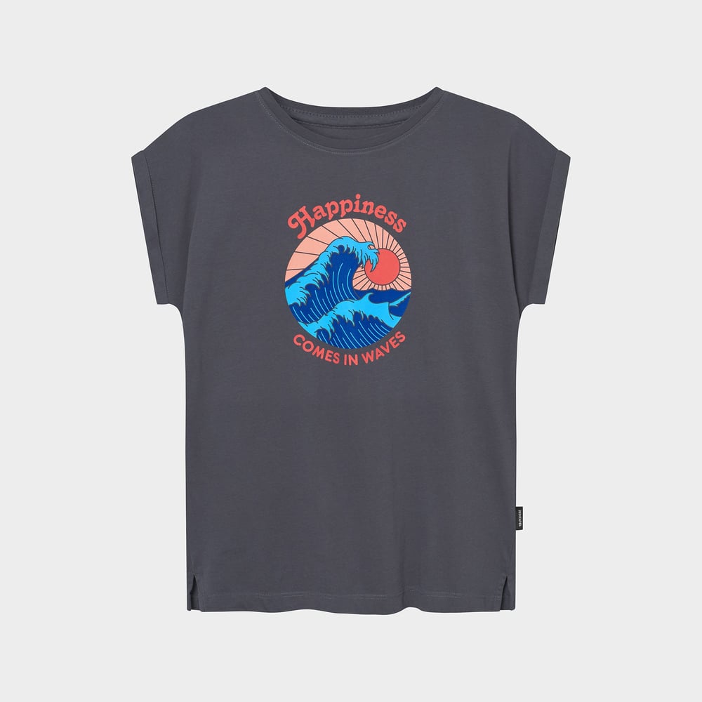 T-shirt Visby Happiness Charcoal