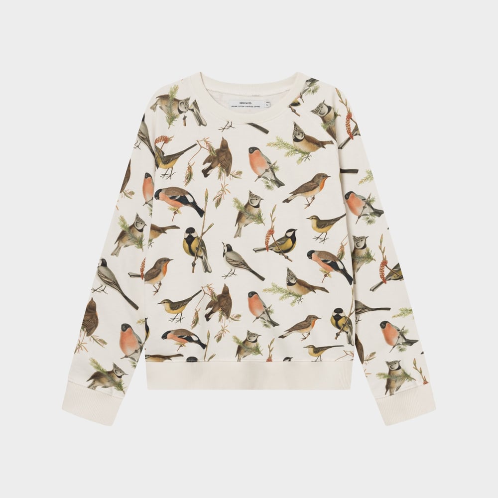 Sweatshirt Ystad Autumn Birds Off White