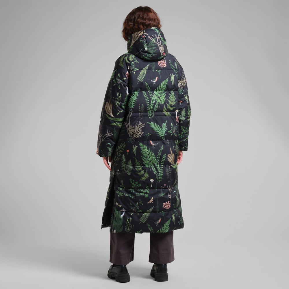 Long Puffer Jacket Karmas Secret Garden Multi Color