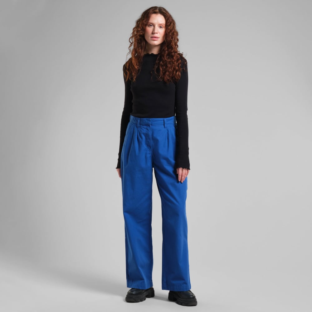 Pants Vickleby Canvas Surf Blue