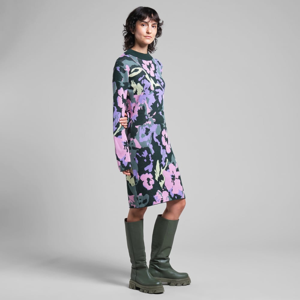 Dress Lo Warped Flowers Multi Color