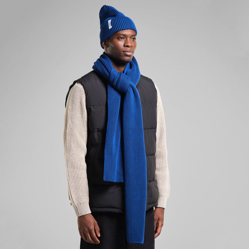 Scarf Norrfors Brioche Black/Blue