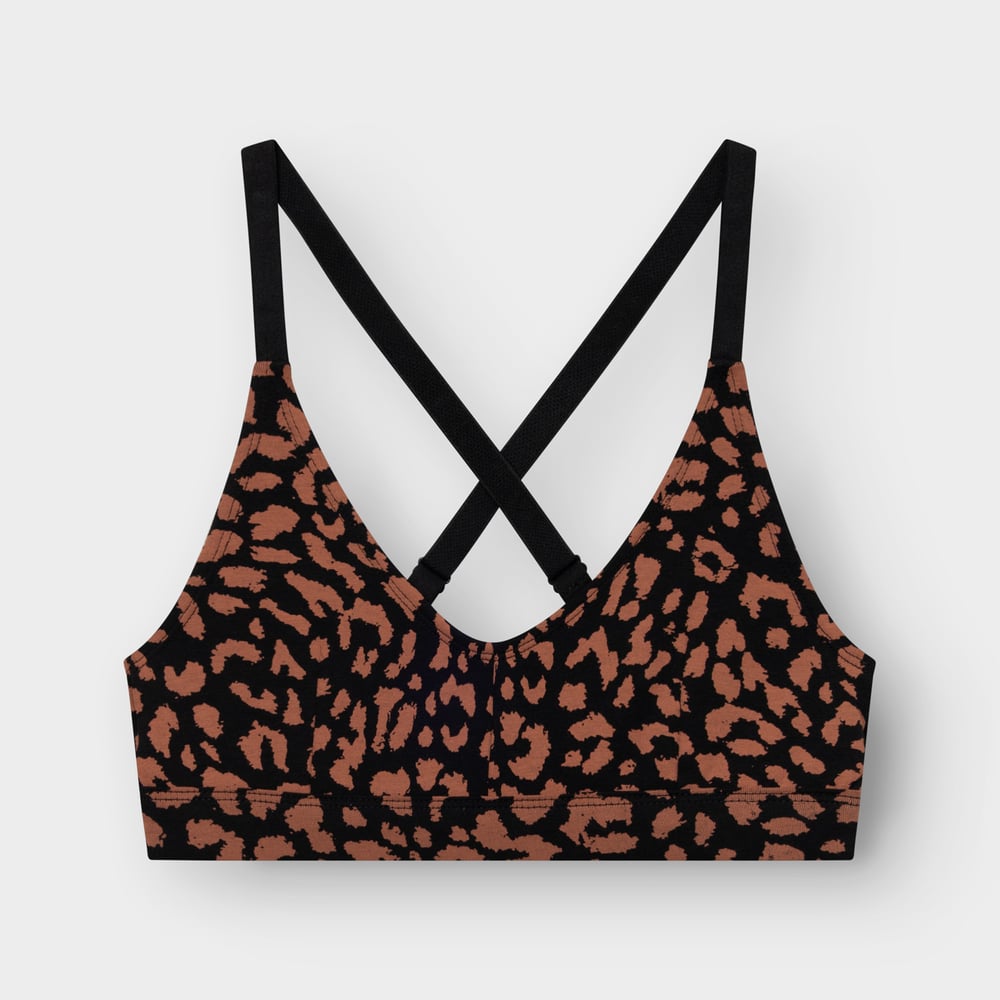 Soft Bra Junsele Leopard Terracotta Red