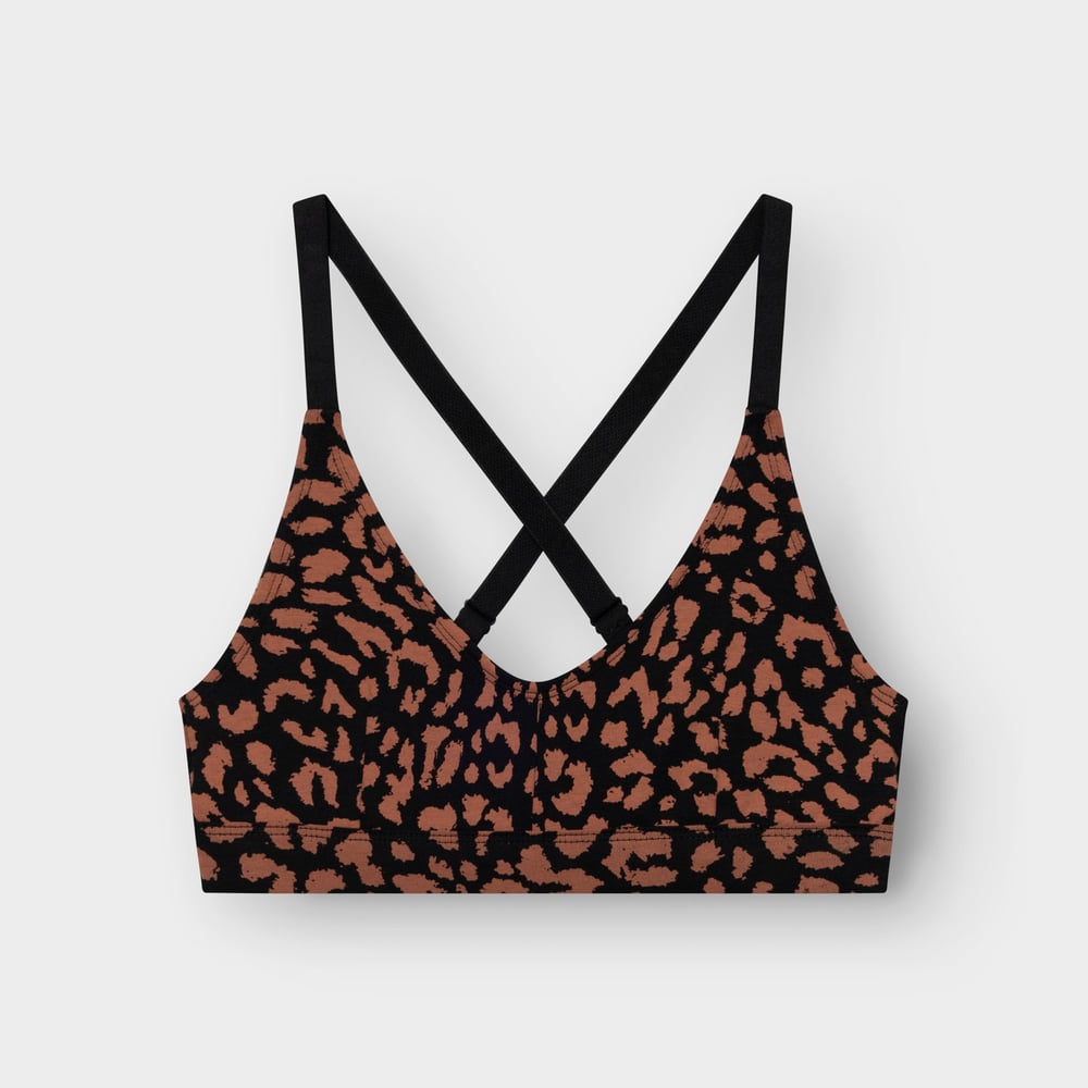 Soft Bra Junsele Leopard Terracotta Red