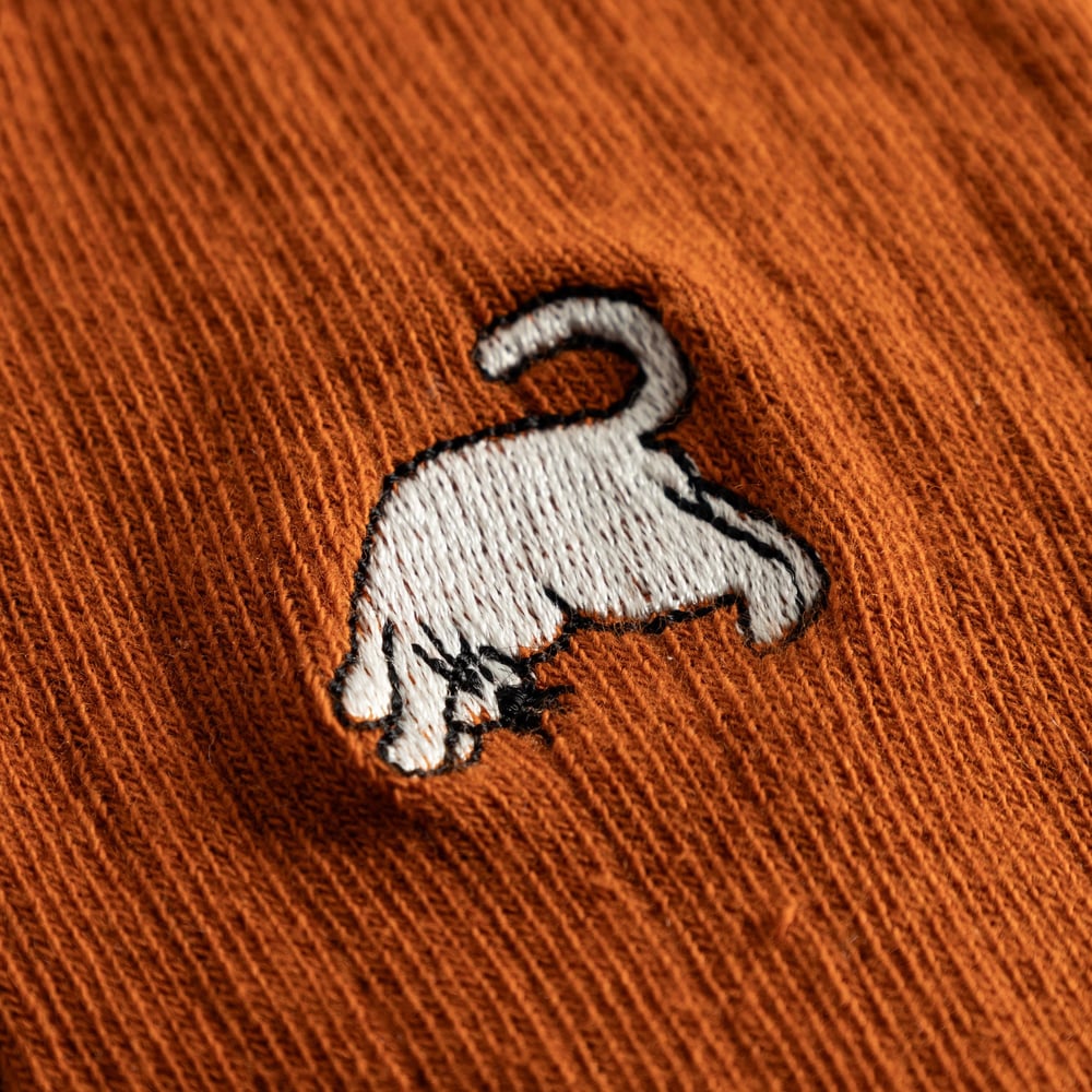 Rib Socks Knivsta Dog Pose Cinnamon Orange