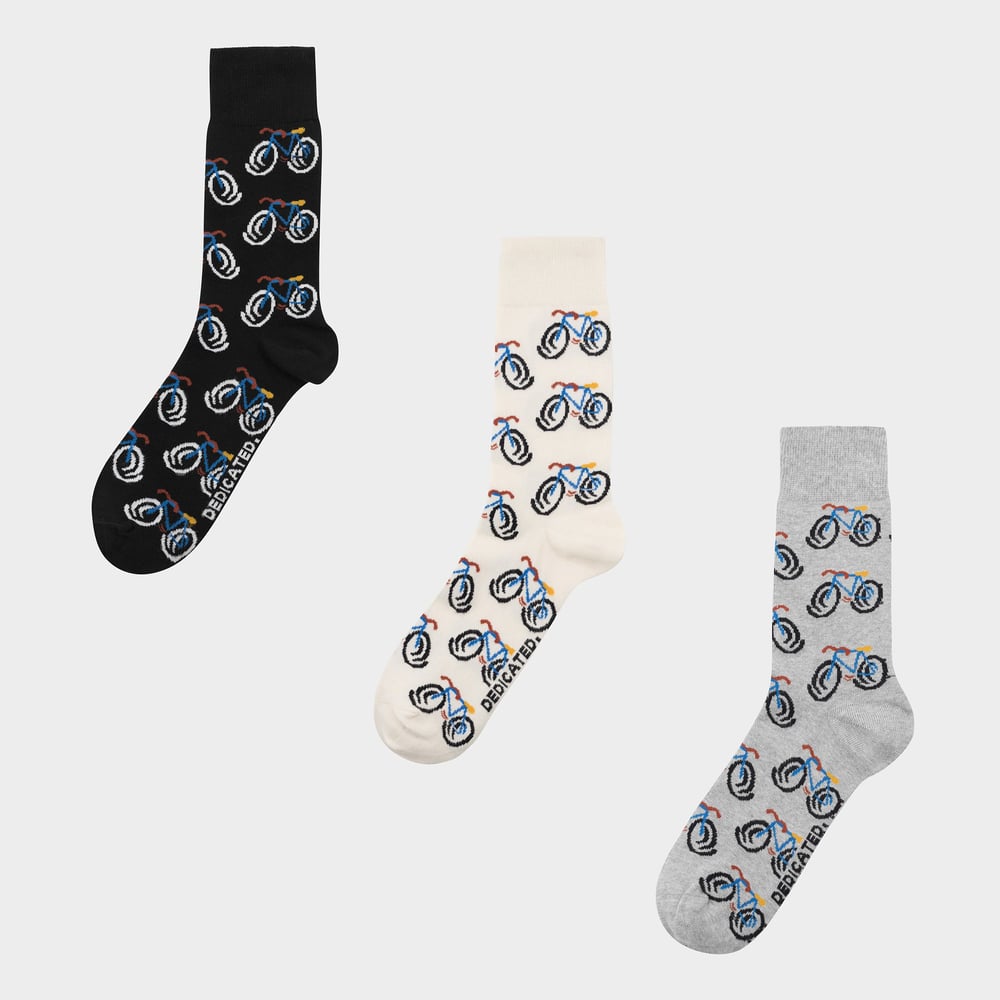 Socks Sigtuna Happy Bike AOP 3-pack