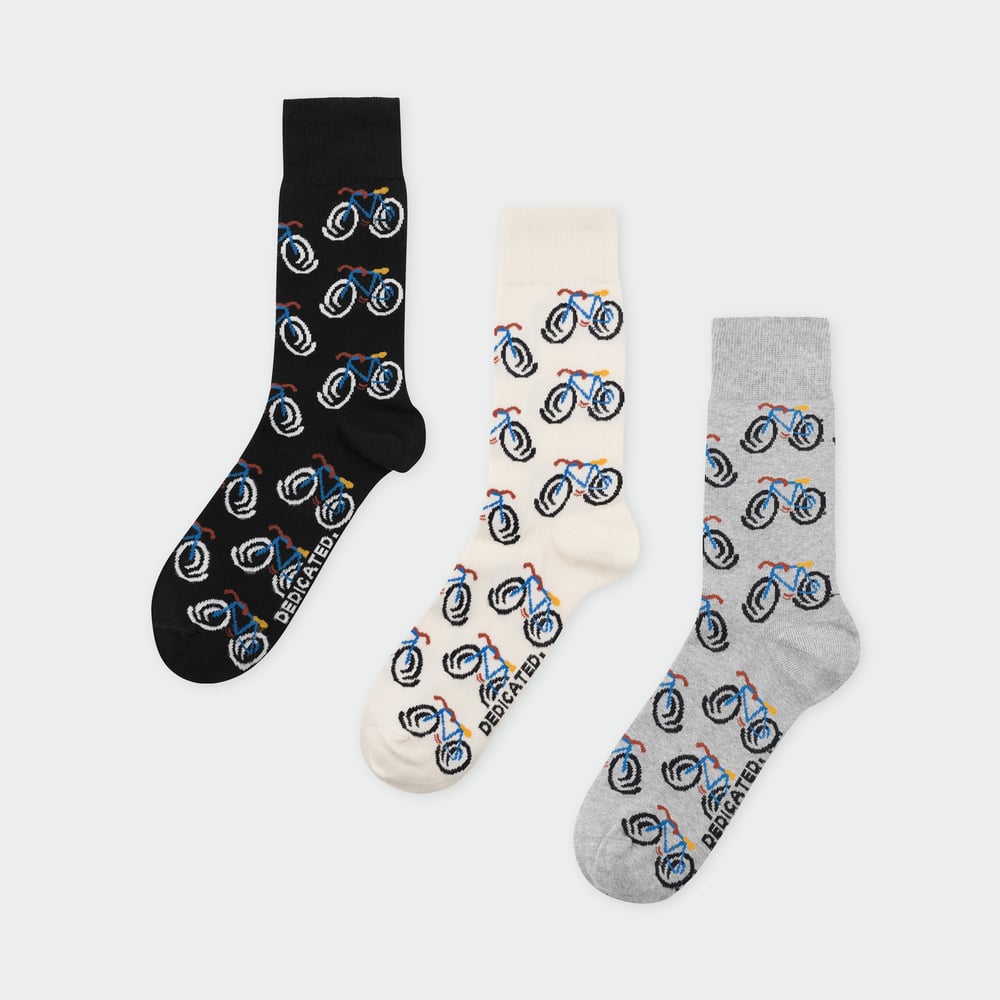 Socks Sigtuna Happy Bike AOP 3-pack