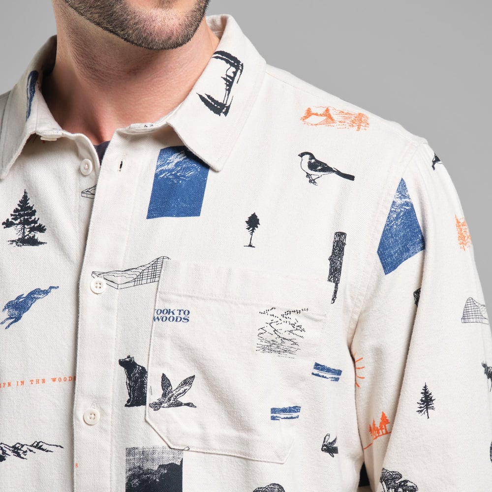 Shirt Rute Flannel In The Woods Oat White
