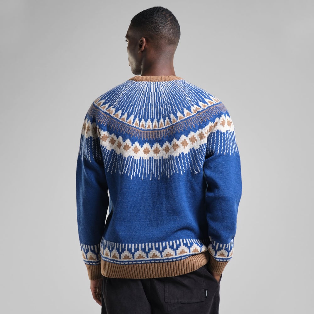 Sweater Malung Fair Isle Royal Blue