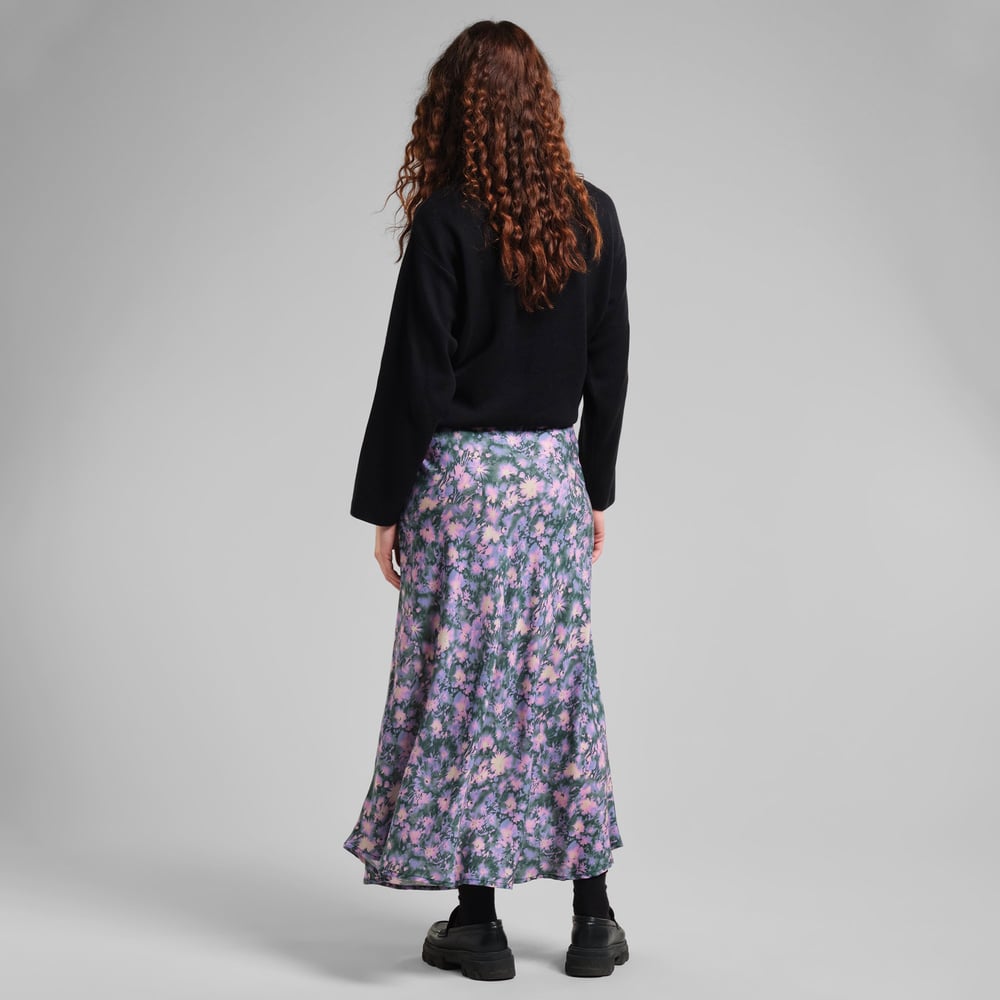 Skirt Mellby Blurred Flowers Purple