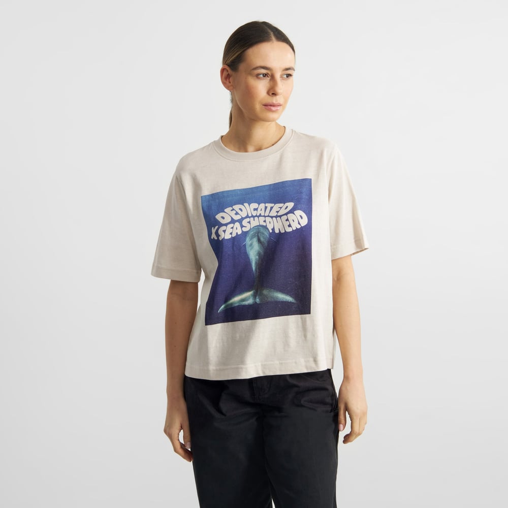 T-shirt Vadstena Hemp Dolphin Tail Vanilla White