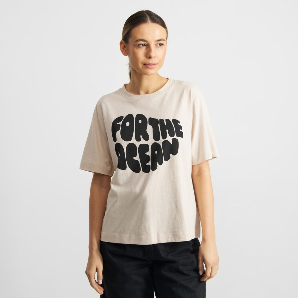 T-shirt Vadstena Hemp For the Ocean Vanilla White