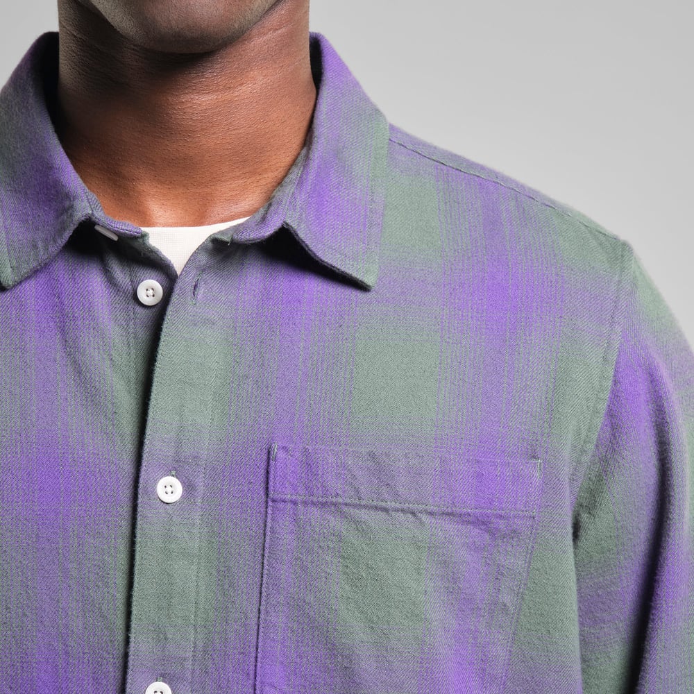 Shirt Rute Flannel Shadow Check Purple