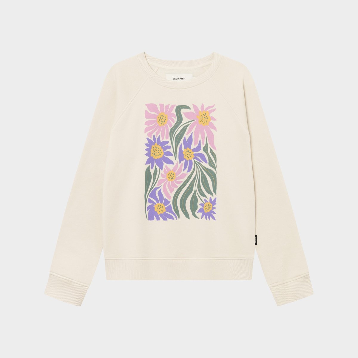Sweatshirt Ystad Daisy Block Oat White